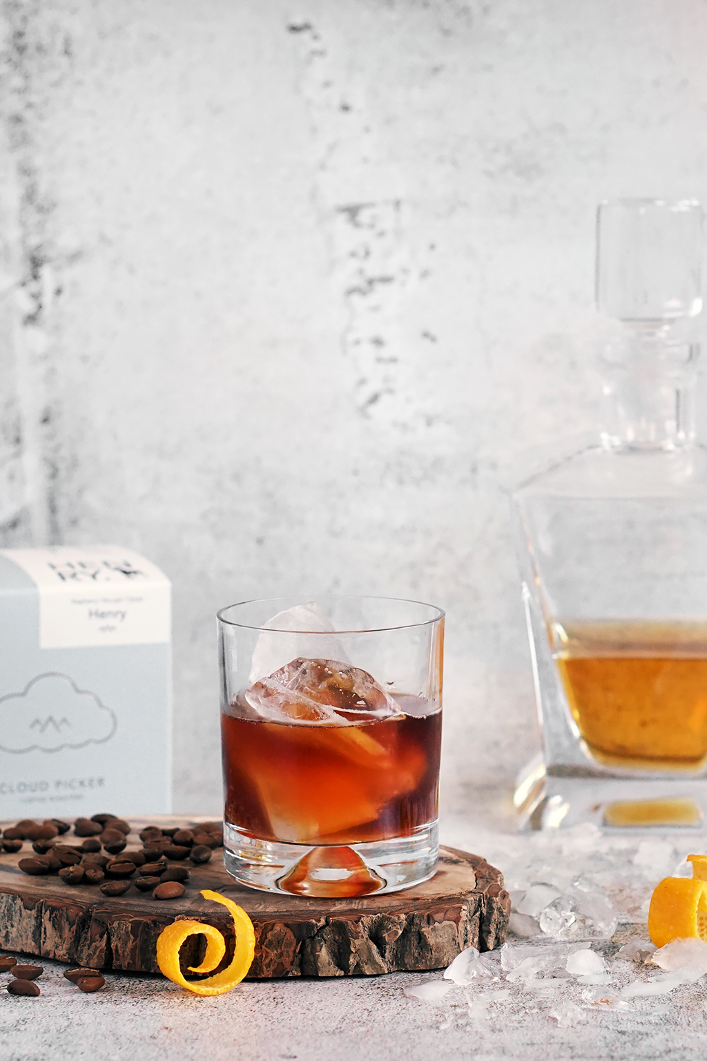 old fashioned na przelewie - kawowy drink