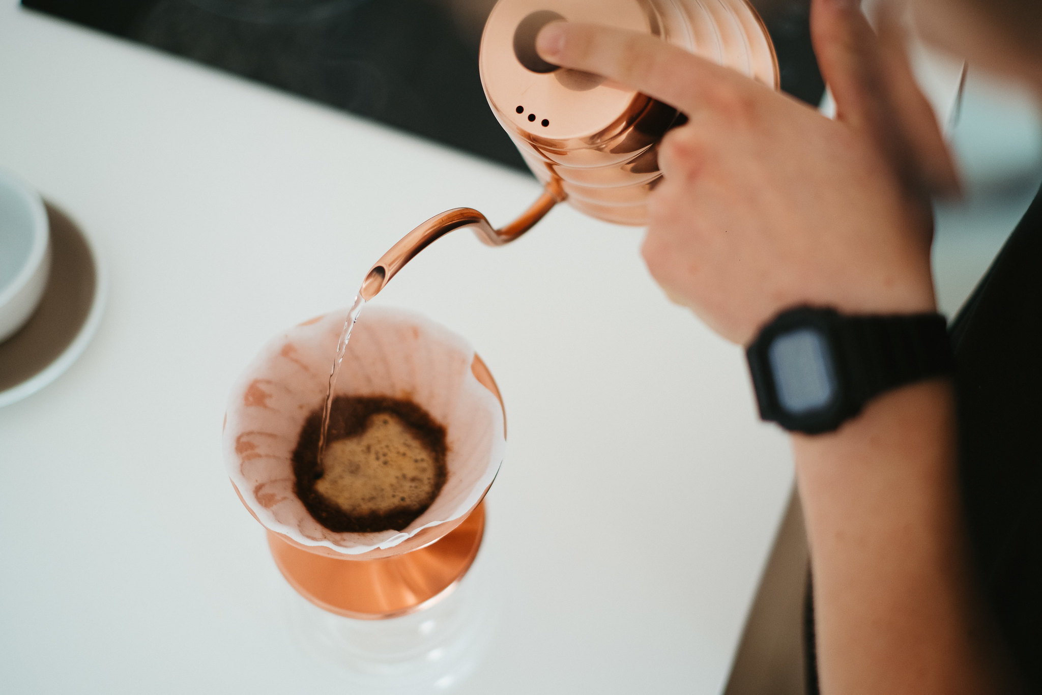preinfuzja kawy dripper V60