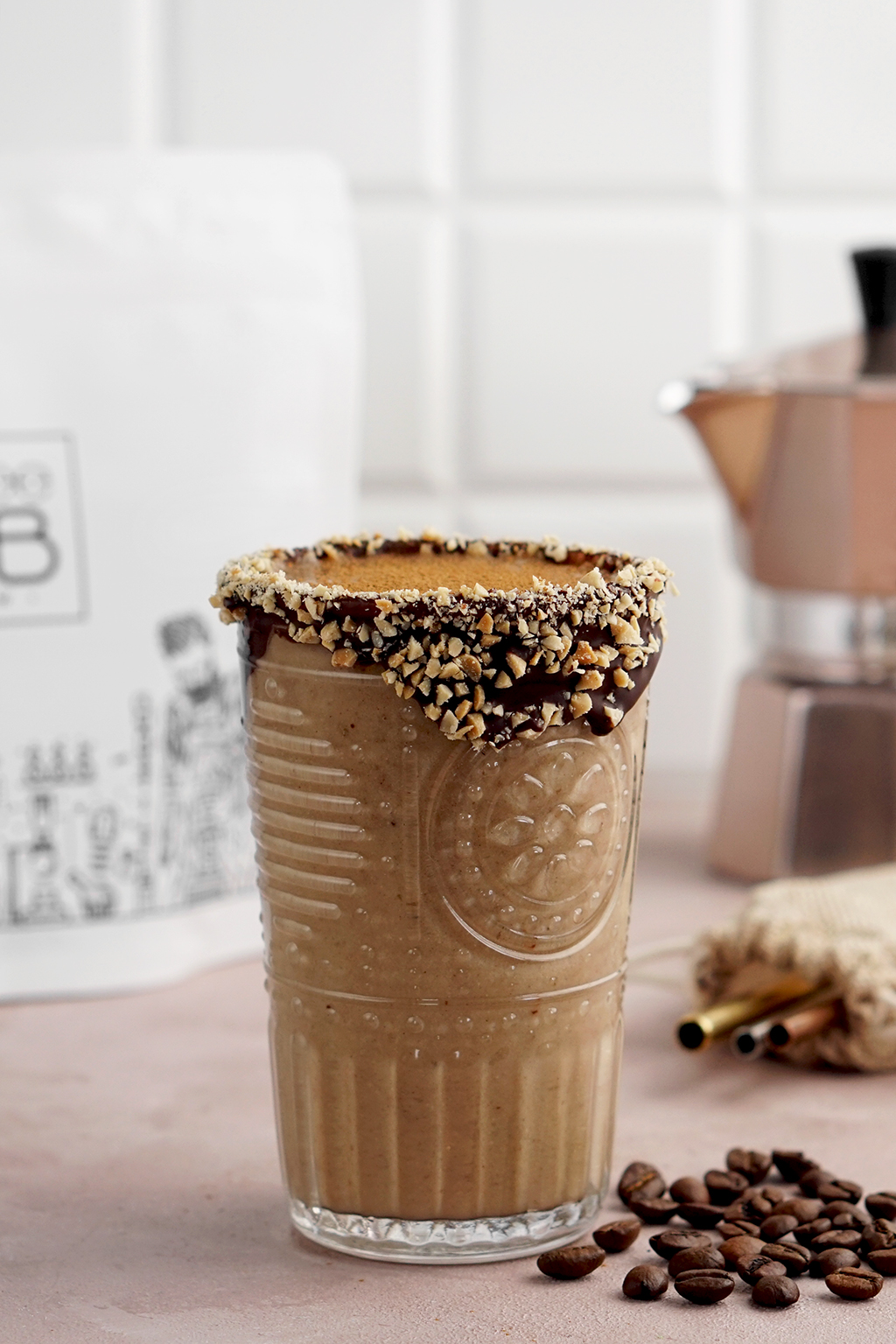 Kawowo-cynamonowe smoothie z kaszą jaglaną