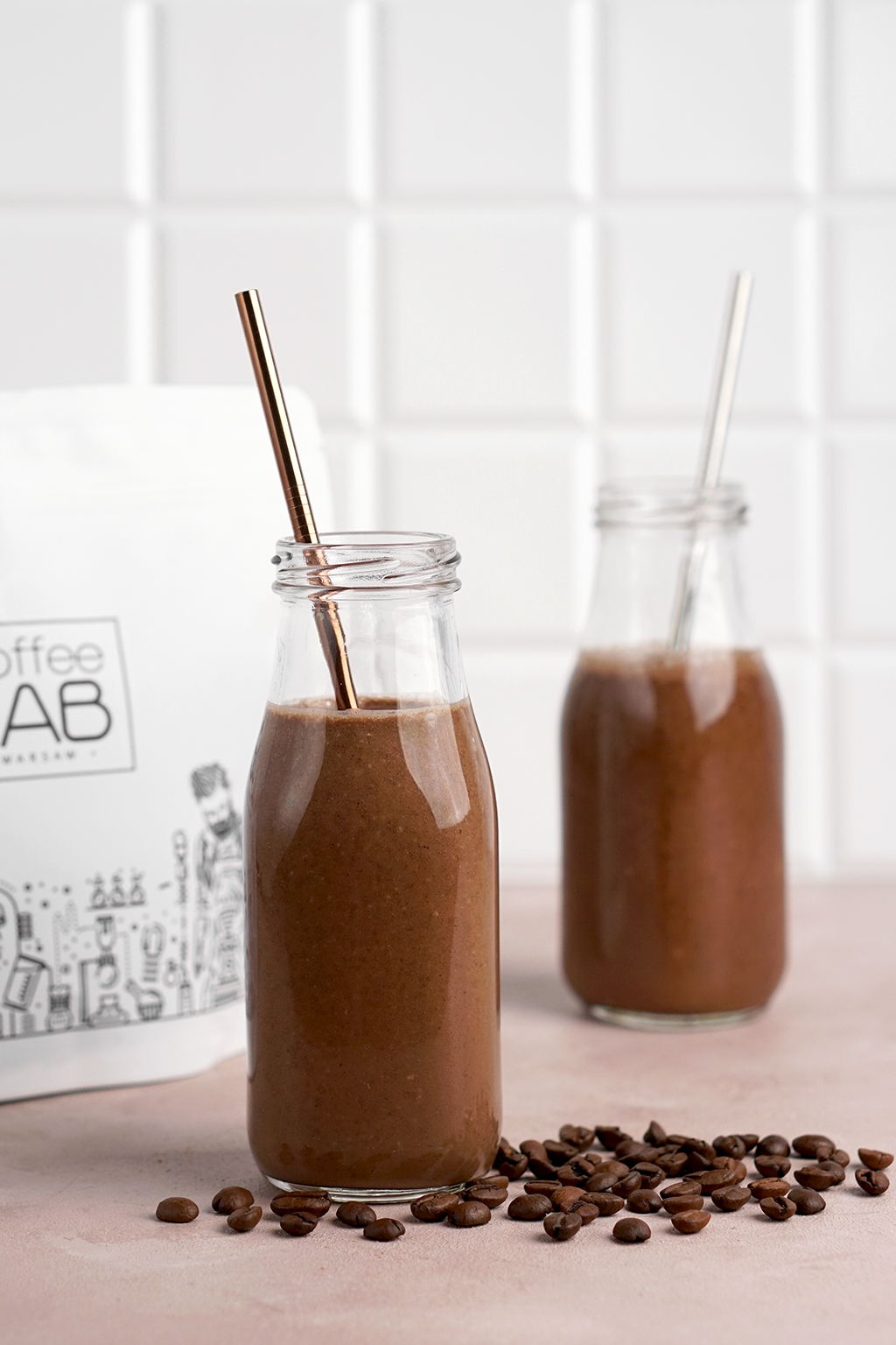 Kawowo-kakaowe smoothie z płatkami owsianymi